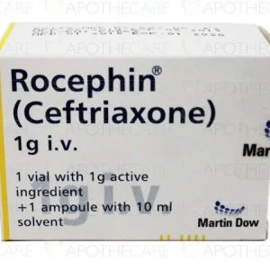 ROCEPHIN 1 GM IV INJ